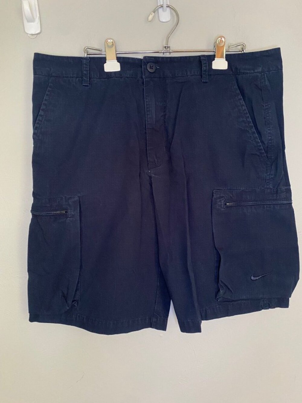 Nike Cargo Shorts Y2K VTG Blue Mens 36 Pockets Utility Outdoors Gorpcore RipStop